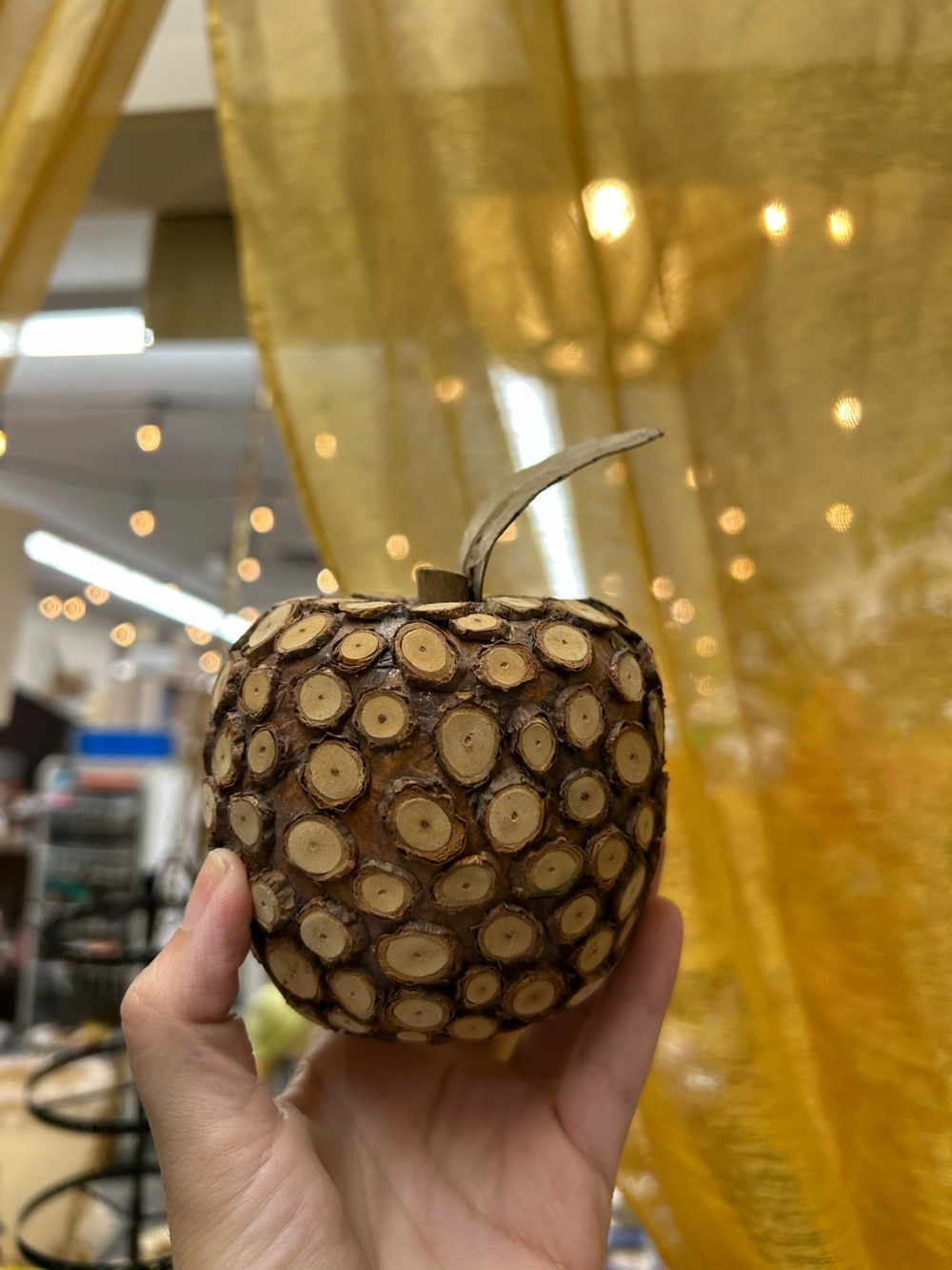 Decorative Wood Slice Apple - Natural Brown Home Holiday Accent